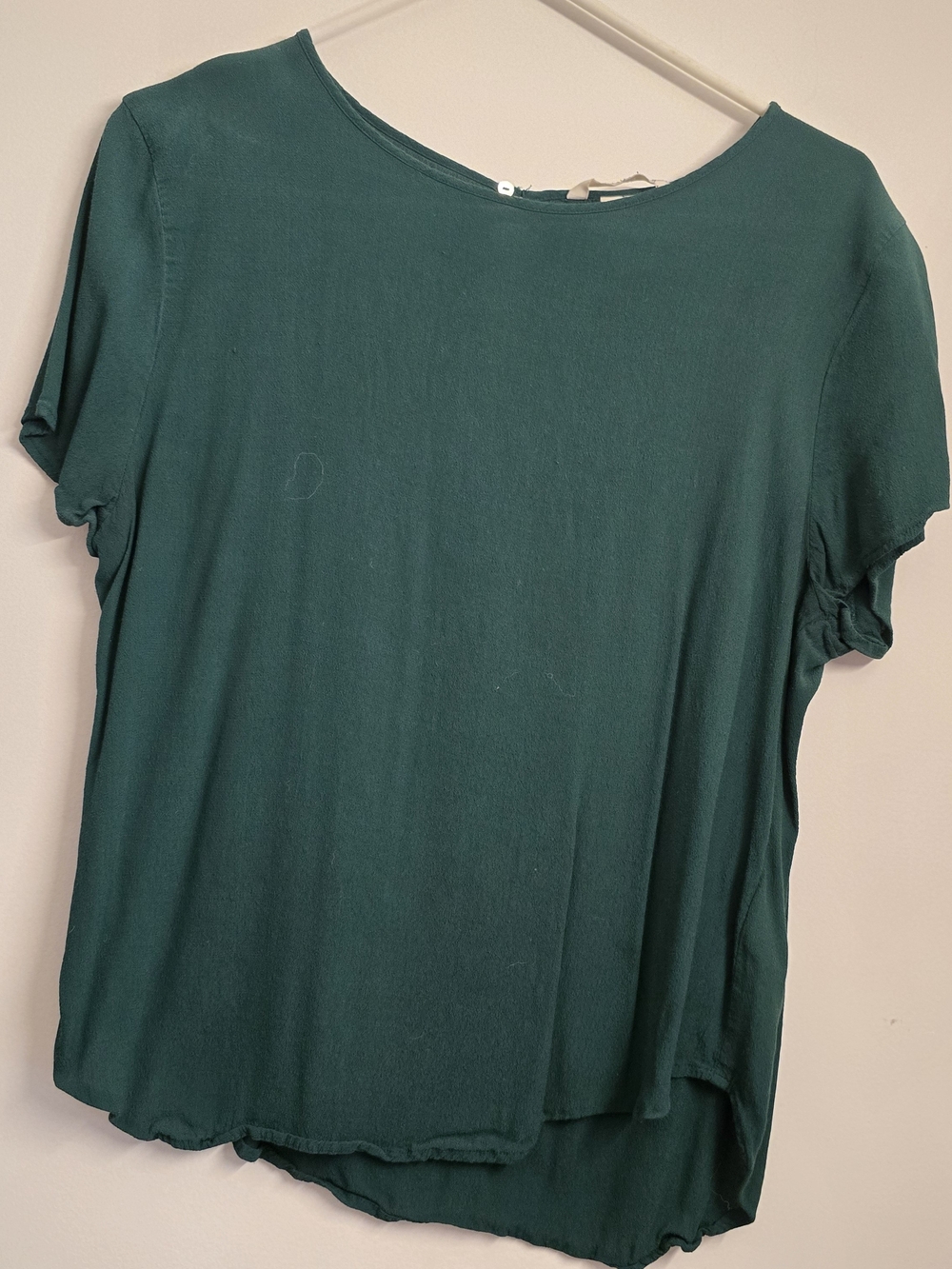 H&M Deep Green Short Sleeve Crewneck Top